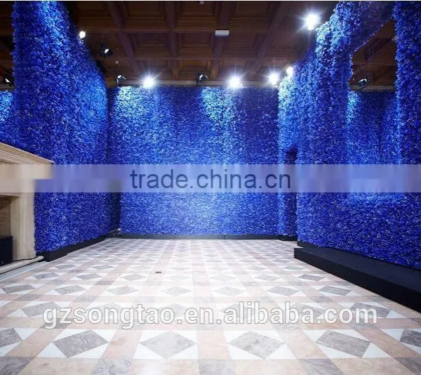 Colorful Artificial Flower Wall Backdrop With Wholesale Silk Flower Hydrangea and Rose for Wedding photo-2