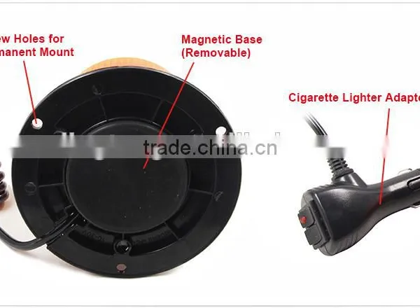 Magnetic 12v 24v Trucks Rotating Flashing Light Led Warning Beacon Light photo-2