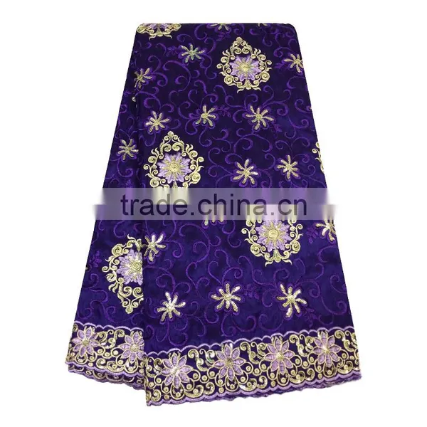 2017 India Hot Selling Lace Cheap Price Raw Silk George Wrappers photo-3