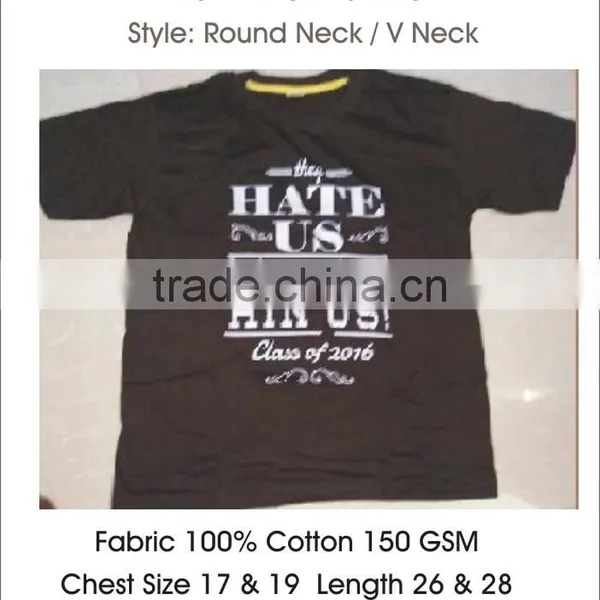 V Neck Cotton T-Shirts Printed Custom Designs Low Price photo-3