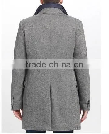 2014 Men Coat Formal Wear Offwhite Color Wool Fabric photo-3