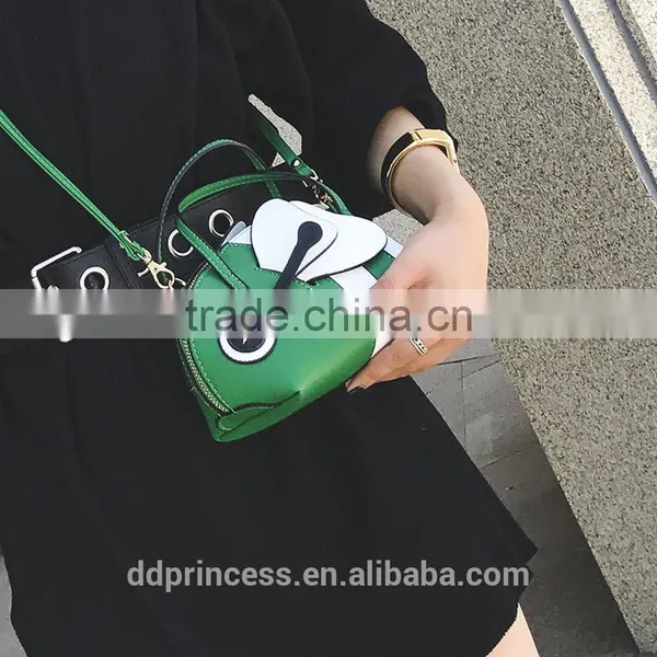Newest Animal Shape Kids Bag Green Bag Shoulder Hand Casual Cosmetic Bag photo-4