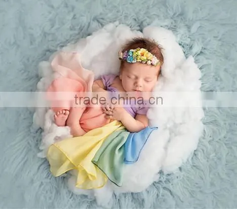 Rainbow Baby Girls Gown Multi-layer Maxi Mommy And Me Long Dress Chiffon New Style photo-6