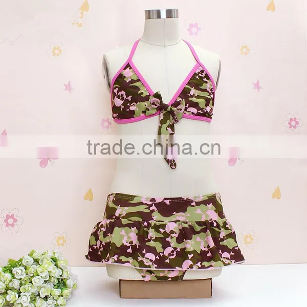 S13736A 2016 Kid Swimwear Girl's 2 Pcs Bikini Swimsuits photo-3