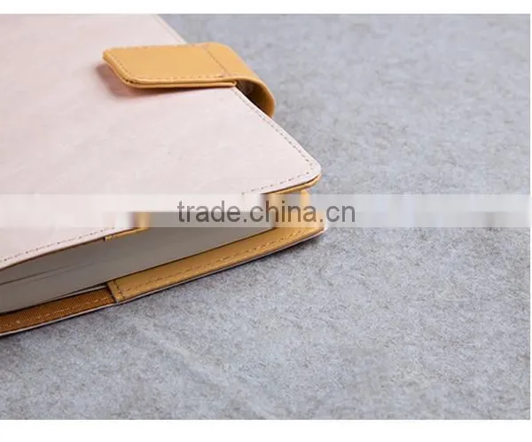 A6 Pink PU Leather Agenda Planner With Ribbon Bookmark /metal Clasp /organizers photo-6