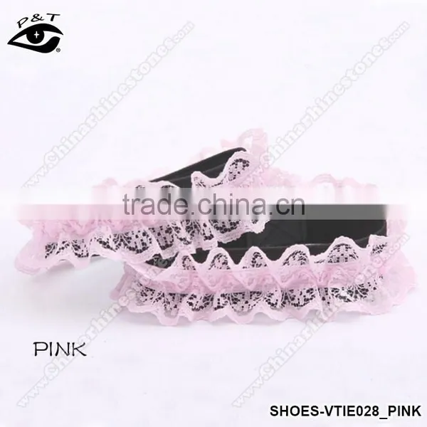 4 Colors Lace Ribbon Shoe Lace Elastic Straps For High Heels photo-5