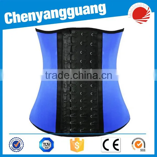 CYG-4 Steel Bones Waist Training Latex Under Bust Corset photo-5