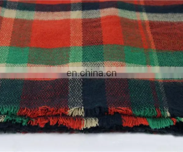 Autumn And Winter Warm Acrylic Plaid Scarf Squares photo-3