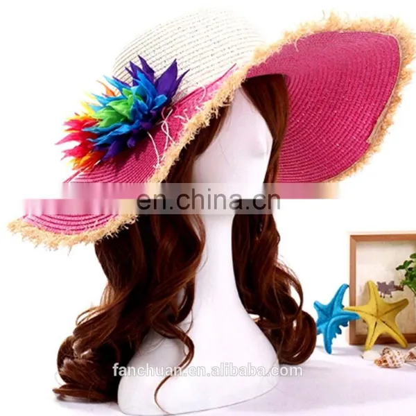 2015 Summer Bohemia Beach Women Straw Bucket Hat photo-3