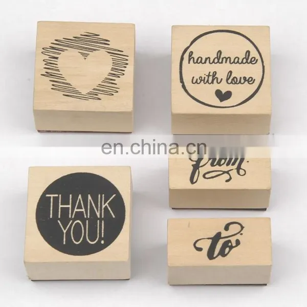 5pcs Best Quality Kids Wooden Stamps for Card Making