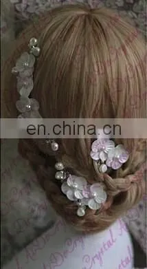 Aidocrystal Hot Selling Newest Fashion White Wedding Bridal Hair Accessories Handmade photo-2