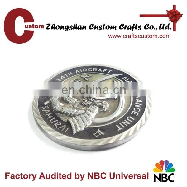 Custom Knight and Air Force Antique Silver Old Challenge Coin in Metal Crafts photo-2