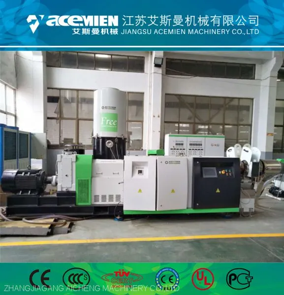 PE PP Pelletizing Granulating Line Plastic Recycling Machine