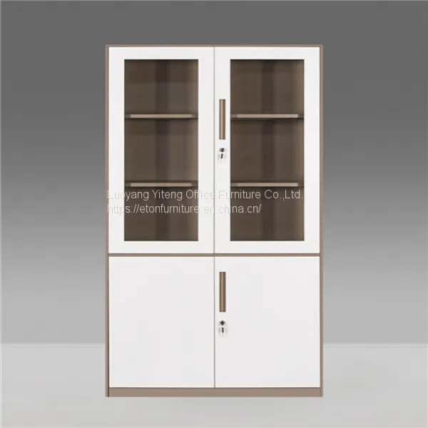 Steel Rectangle File Locker Cabinet Glass Front Storage Cabinet