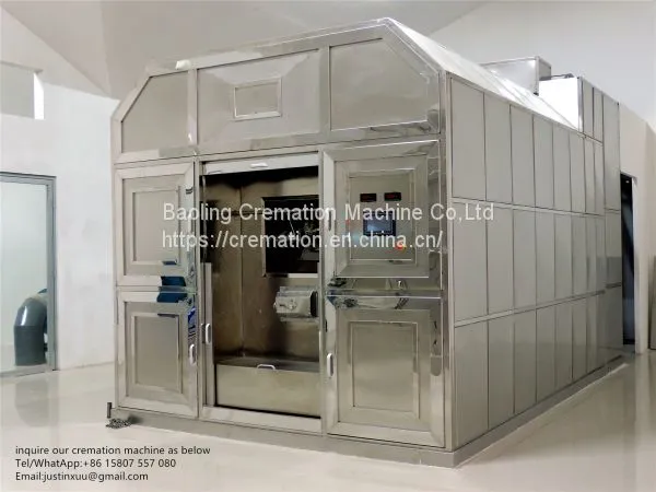 Mobile Kremasi Human Incinerators Furnaces for Human Natural Gas Lpg Crematories Eu Standard Cremation Machine