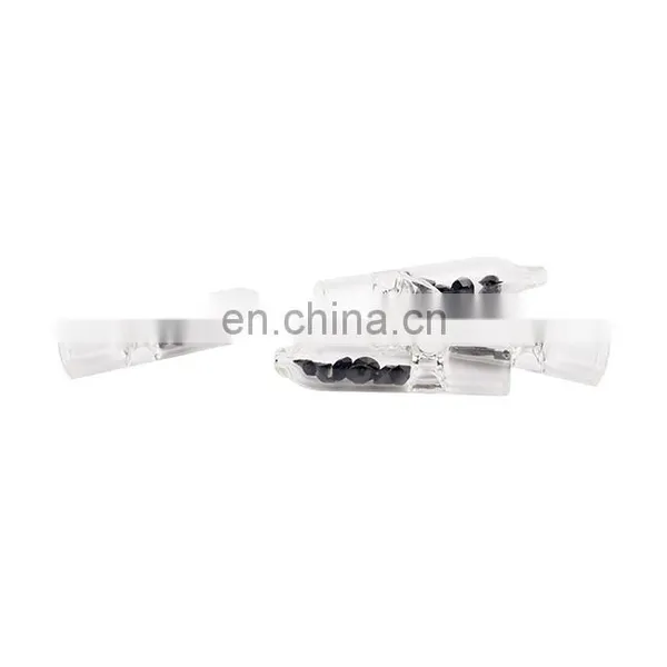 HQP-SP008 HongQiang Transparent Glass Cigarette Holder With Colored Diamond Glass Filter Cartridge Filter photo-3