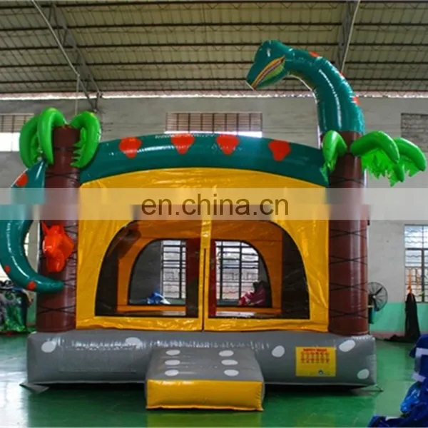 Entertaining Module Commercial Inflatable Dinosaur Rain Forest Jumpy Bouncer House , Inflatable Bouncy Castle For Kids photo-3