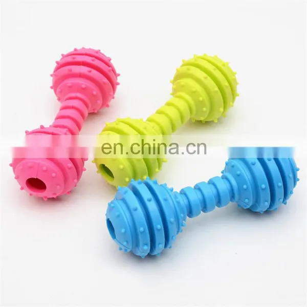 Guangzhou Manufacturer Supply Soft Pet Molar Toy Chewing Dog Toy Tpr Dumbbel photo-3