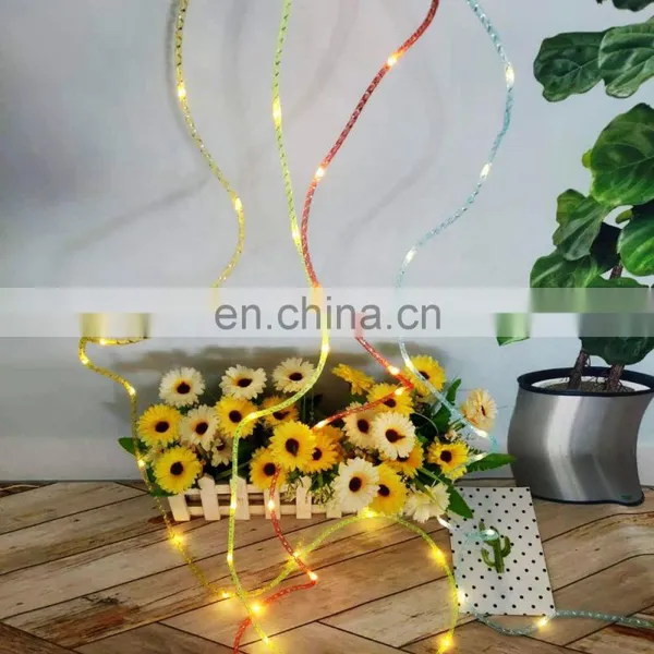 20LEDs Indoor Battery Powered Copper Wire Led Light Mesh Tube String Light For Wedding Party Decoration photo-6
