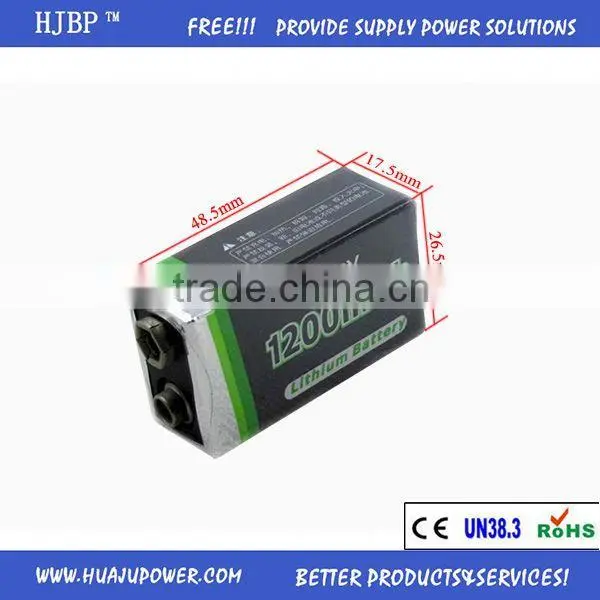 China Factory Wholesale HJBP CE|ROHS|UN38.3 LiSOCl2 ER9V 1200MAH Lithium Battery for Smoke Detector photo-2