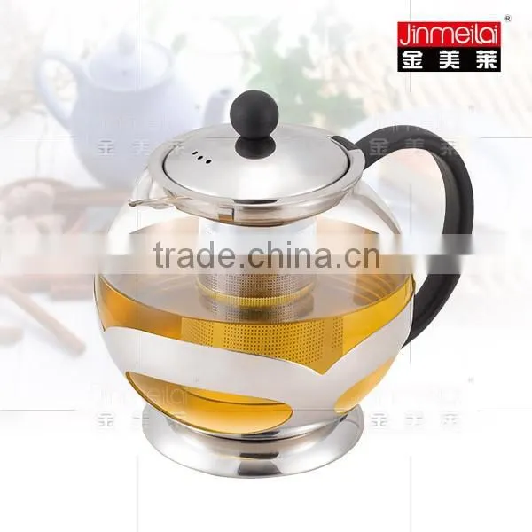 Stainless Steel Glass Teapot, Glass Teapot With Infuser, Home Glass Teapot photo-2