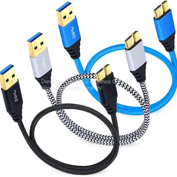 Micro USB 3.0 Cable – USB Type A to Micro B Fast Charger Cable With Gold-Plated Connectors for Samsung Galaxy S5, Note 3, Hard Drive photo-3