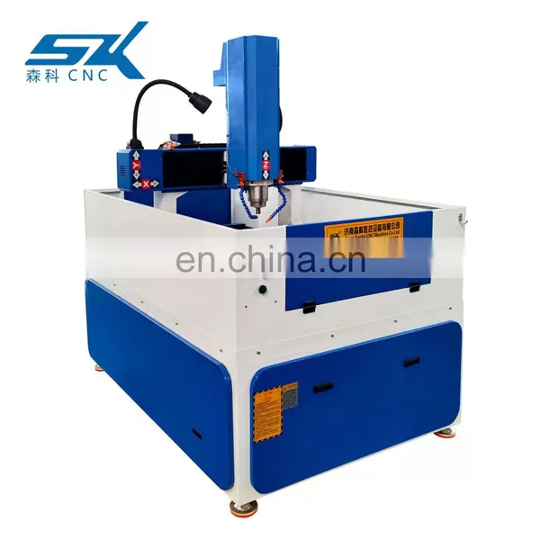 SENKE Hot Sale SKM-6060 CNC Router Half Cover 3 Axis Aluminum Copper SS Iron Milling Machine photo-3