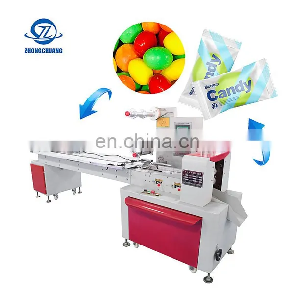 Microcomputer Fully Automatic Horizontal Sorting Disc Pallet Small Cotton/Soft/Hard Candy Packaging Flow Wrapping Machines photo-4