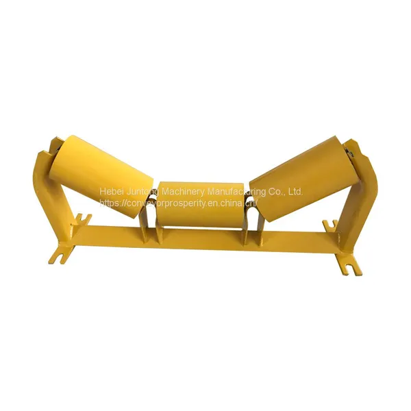DIN Belt Conveyor Carbon Steel Trough Roller for Sand Stone photo-2