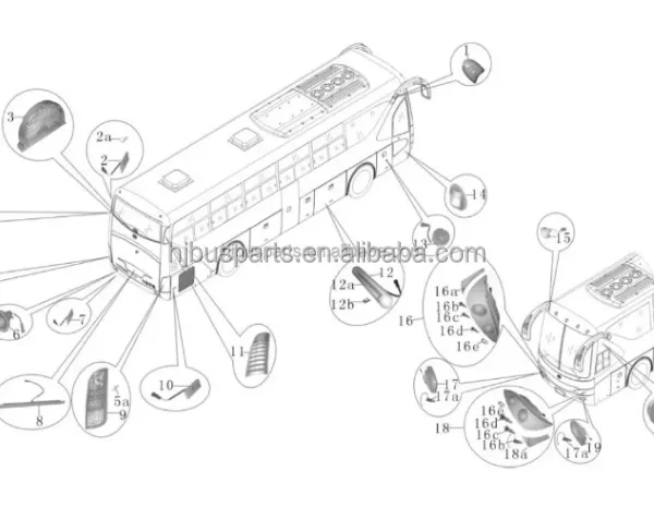 ZK6122HL Guangzhou Hongji Auto Lighting System Bus Tail Lights photo-4
