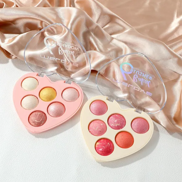 OEM Make up Blusher Bronzer 7 Color Palette Cheek Contourer Highlighter Powder Polvo De Cara photo-3
