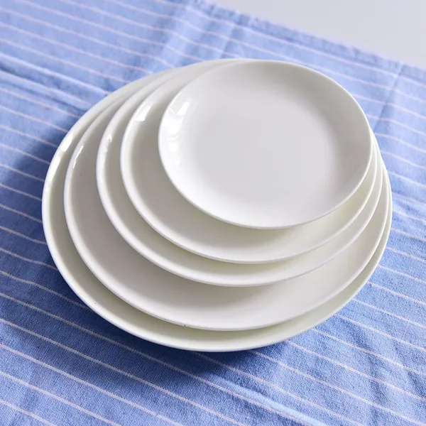 HOMTE Fine Bone China Plate Wholesale OEM Platters Serve for 5 Stars Hotel Rimmed Coupe Oval Shapes photo-3