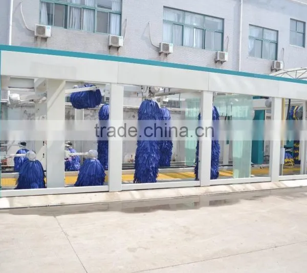 Tunnel Car Wash Equipment 9Brushes PE-T9 40000USD