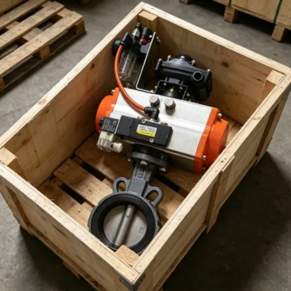 Marine Wafer Pneumatic Butterfly Valve With Solenoid, Mill Test Report Provided, GB/T3036-94 photo-5