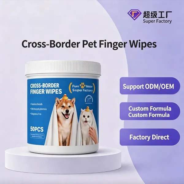 Disposable Pet Cleaning Finger Wipes for Ear & Dental Care | OEM & Private Label