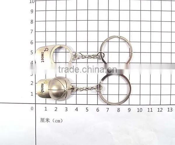 Professional Factory Couple Custom Metal Creative Christmas Gift Baseball Hat Keychain photo-5