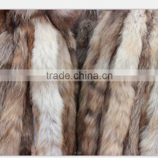 Natural Color Garment Real Raccoon Fur Collar , Customized in Length photo-3
