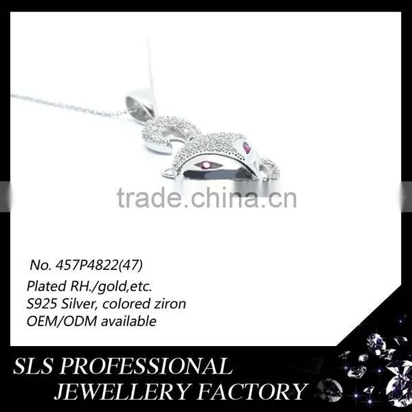 Sex Fox Head Shape Pendant ,925 Silver Fox Pendant ,Rhodium Plated a Head of Fox Fashion in 2015 Style photo-3