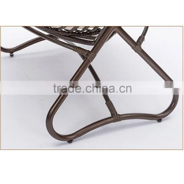 2PCS Chaise Portable Deck Outdoor Beach Rattan Lazy People Sun Lounger photo-6