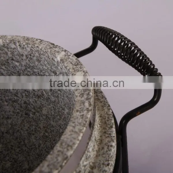 Stone Cooker Pot With Frame Granite Slab photo-2