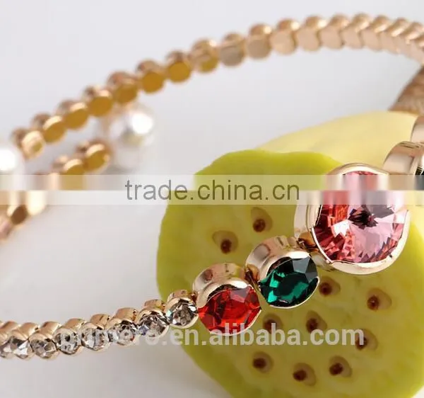 Women Jewelry 18K Rose Gold Austrian Crystal CZ Diamond Bracelets & Bangles photo-4
