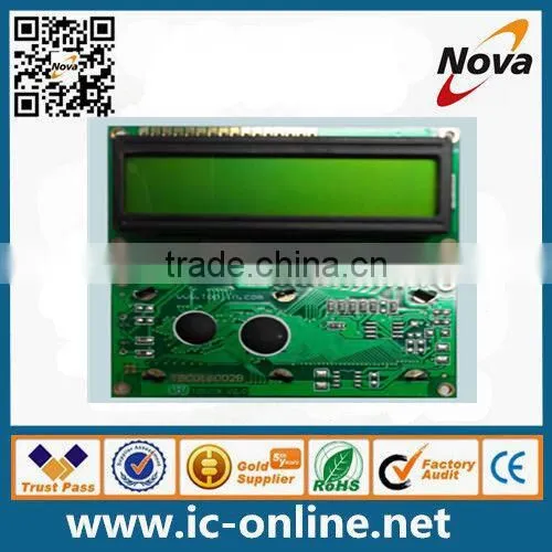 High quality for LCD screen 2*16 LCD1602 with yellow- green color