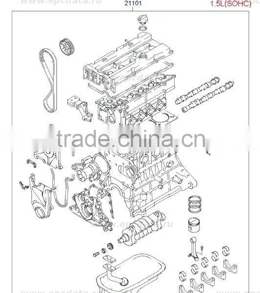 New Engine Gasoline G4EC EURO-3-4 Assy-sub Set From Mobis Manufacture photo-2