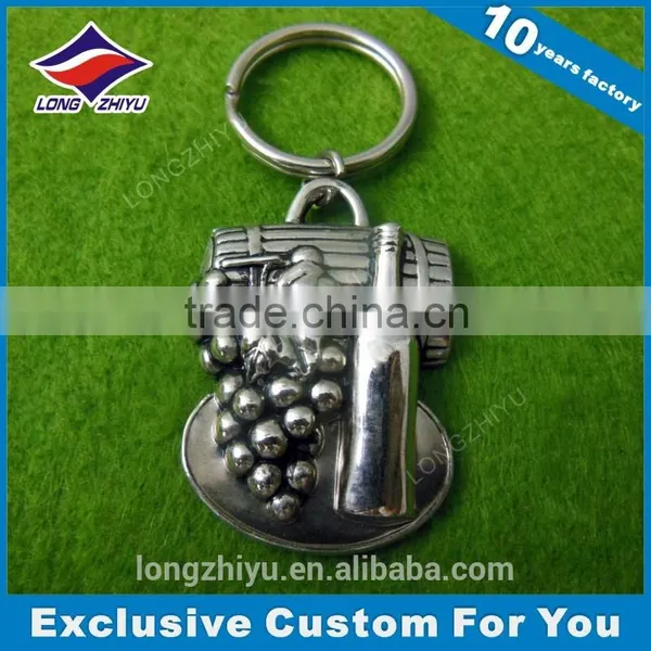 Kuwait 3D Casting Keychain Zinc Alloy Material Silver Keychain photo-4