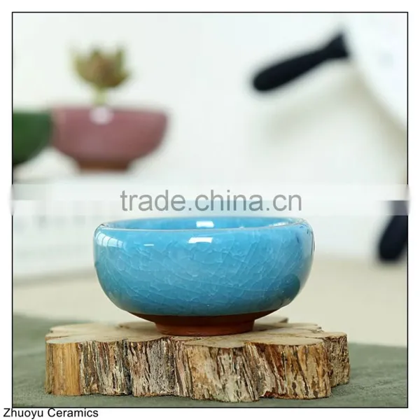 Personalized Crack Glaze Ceramic Flower Pot photo-5