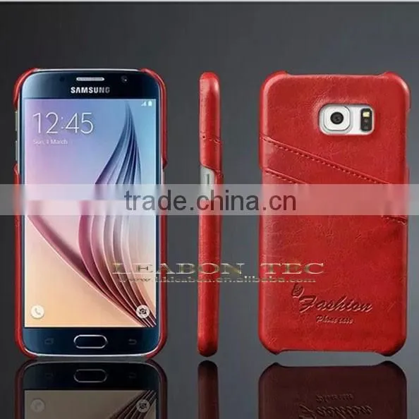 New Products For Samsung Galaxy S6 Leather Case, For Samsung Galaxy S6 Back Cover Case With Card Slots photo-2