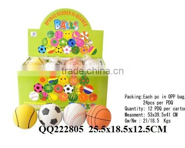 So Beautiful Hot Sale 63mm Watermelon Design Fluorescence Rubber Ball photo-2