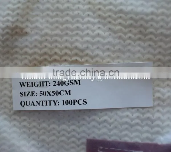 Super Water and Oil Absorbent White Color 100%cotton Floor Wiping Cloth photo-5