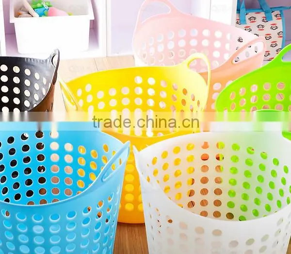Flexible PE Baskets,plastic Laundry Basket."REACH",All Purple Trug photo-4