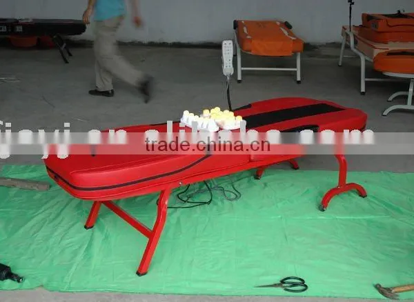 folding thermal jade massage bed/table with jade caps(AYJ-08A)